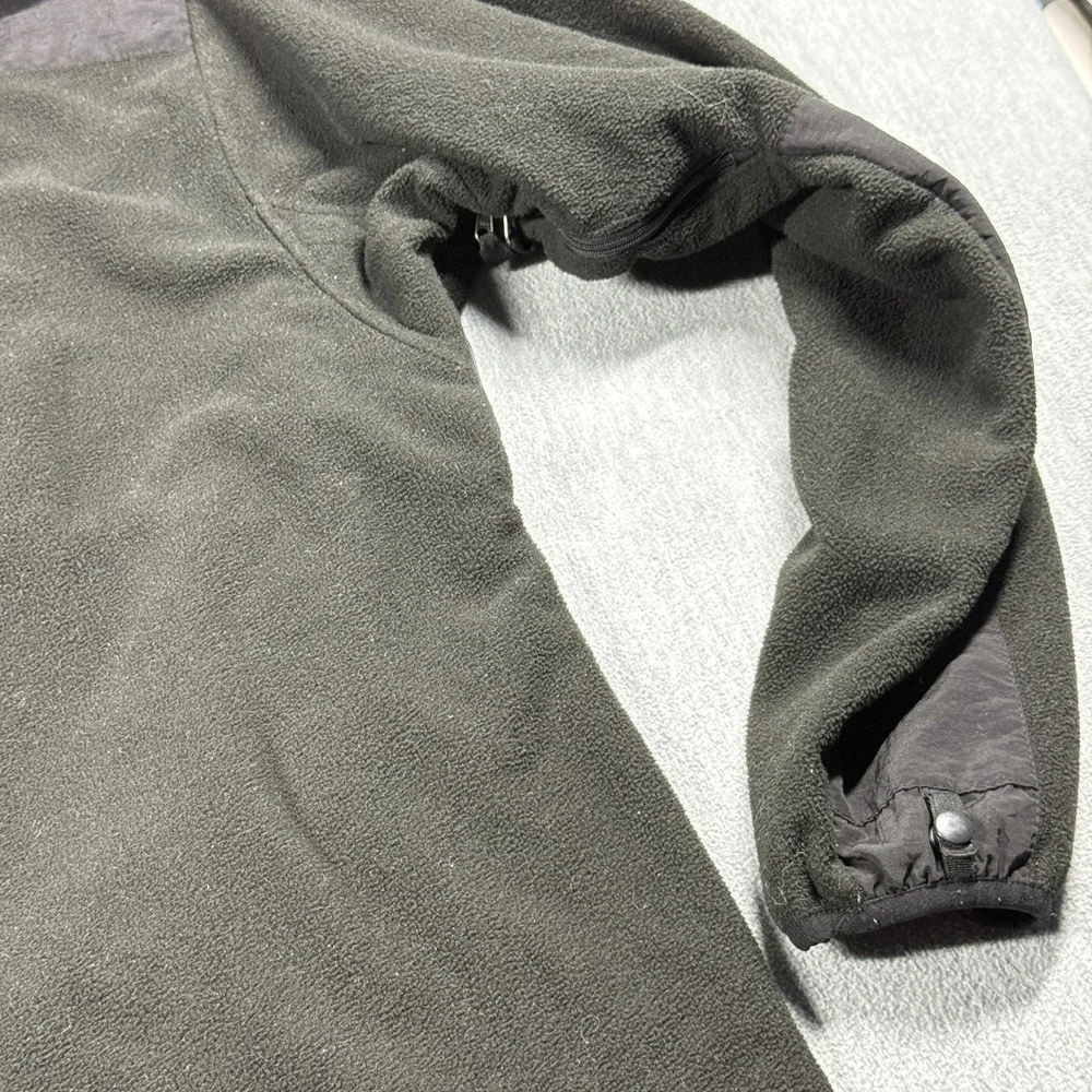 The North Face Fleece Jacket Mens XL Black Denali Full Zip Nylon Overlay Outdoor